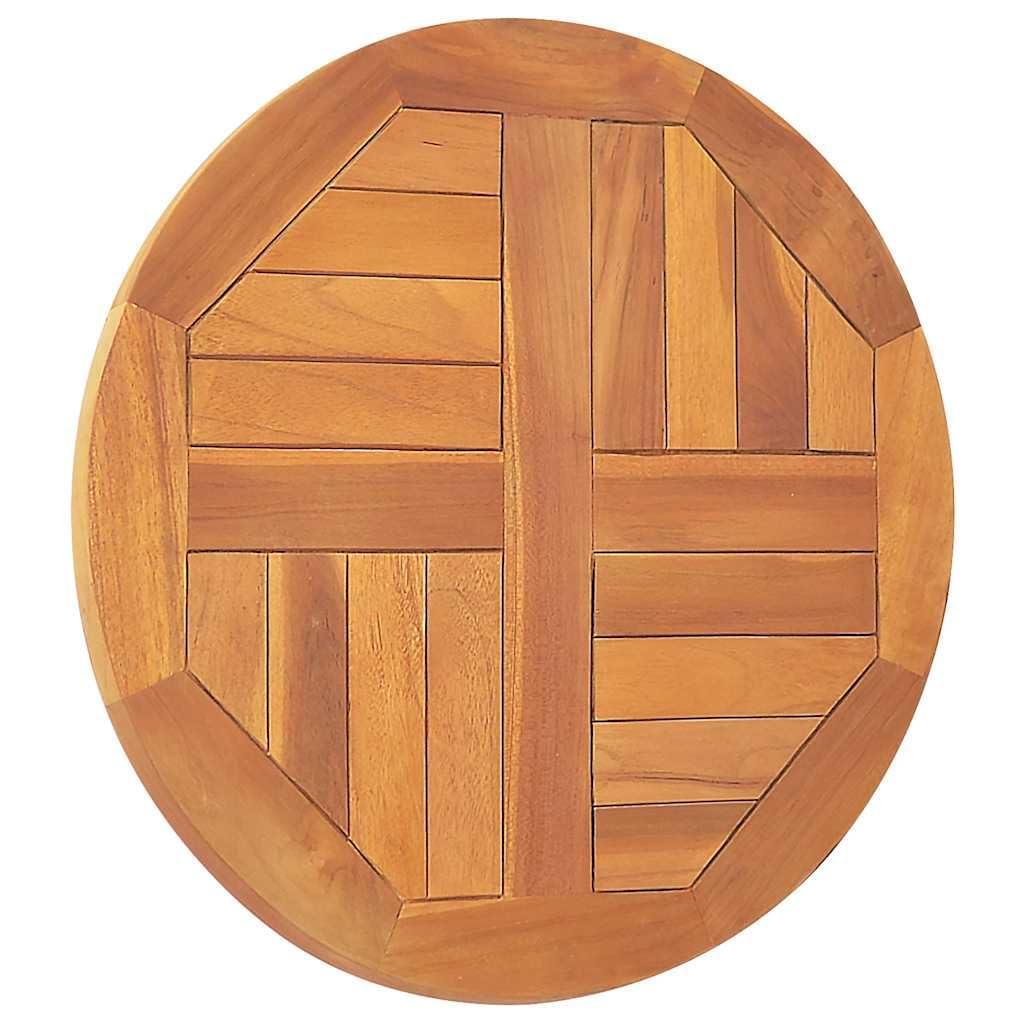 Rundmassivholz Tischplatte Teak 50 cm Durchmesser 2,5 cm Stärke für Esszimmer Gartenmöbel DIY BAU Möbelzubehör