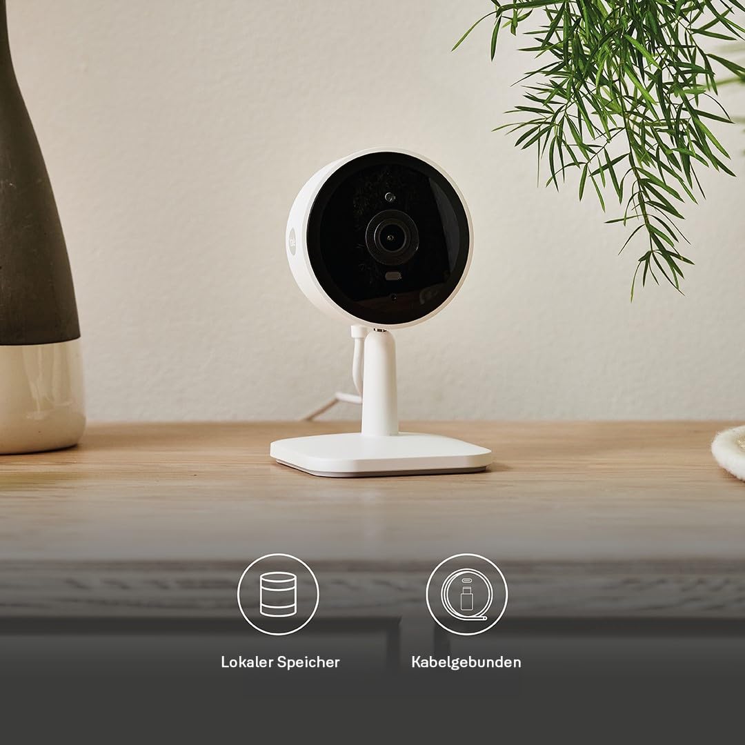 Yale - Smarte Innenkamera - SV-IC-1A-W-EU - Full HD Live Ansicht & Zwei-Wege-Audio - Bewegungsaufzeichnungen - Anpassbare Zonen & Zeitplanung - Nachtsicht - Echtzeit-Benachrichtigungen Home App