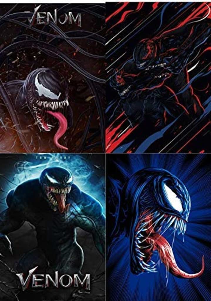 All-Good Combo of Venom Wall Poster Superheroes Poster(no Need of Tape,Size:12x18 inch),Multicolor