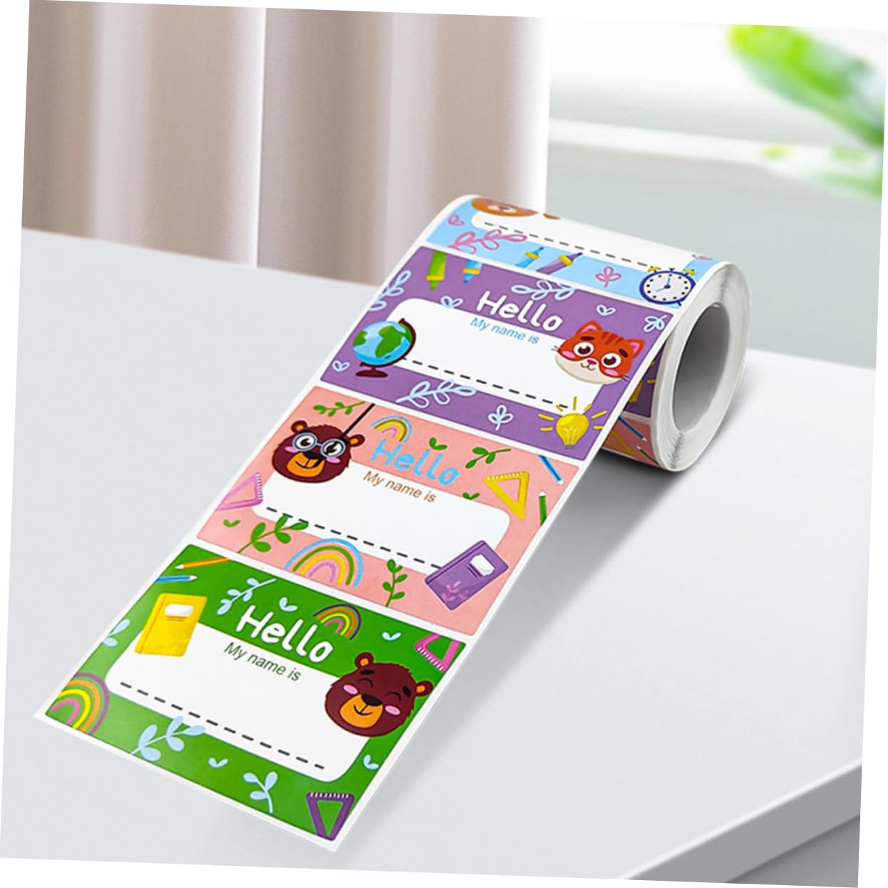 Operitacx 5 Rouleaux autocollants de nom d’animal étiquette autocollantes etiquettes autocollantes name stickers autocollant porte-nom étiquettes pour garderie étiquettes de nom