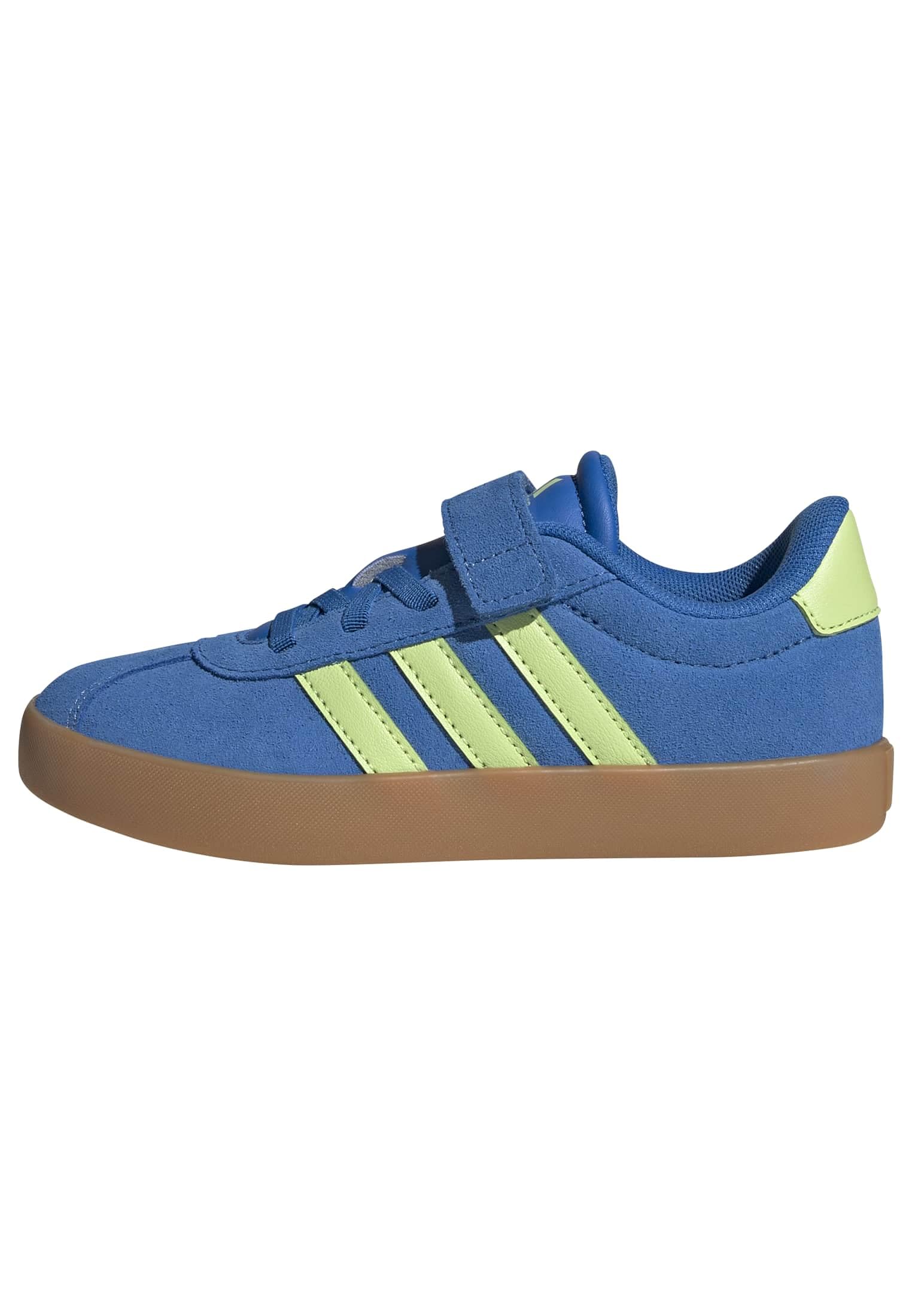 adidas Mixte Enfant VL Court 3.0 Hook and Loop Shoes Kids, Bright Royal/​Pulse lime/​GUM10, 31 EU