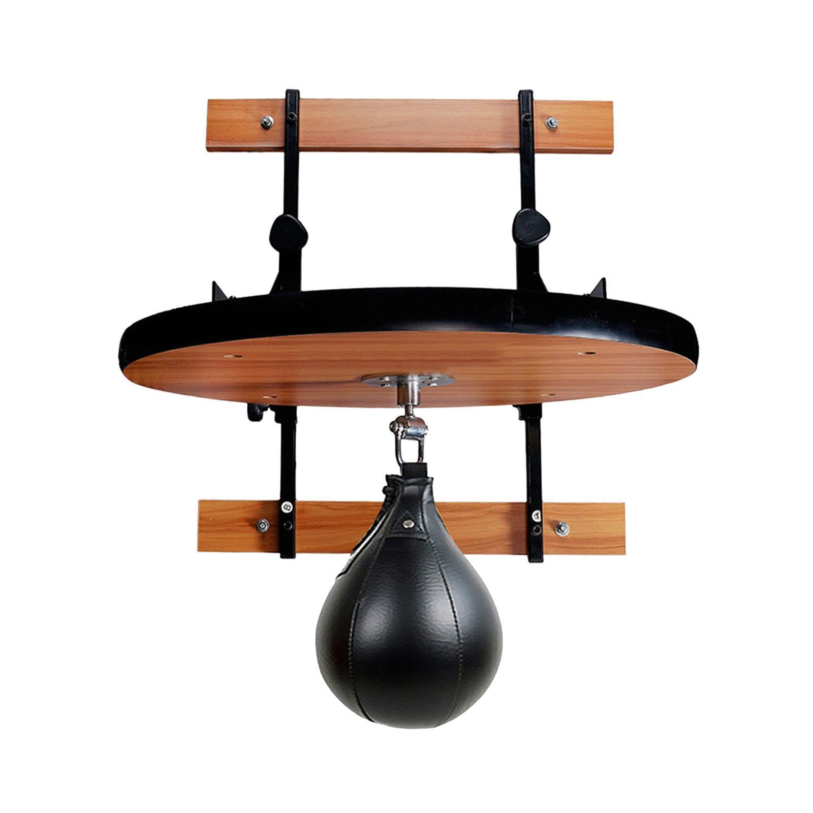 Fancyes Speed Bag with Platform Hanging Bag Wall Mount Bracket Professional Punching Ball Speed Punching Bag for Reaction Training