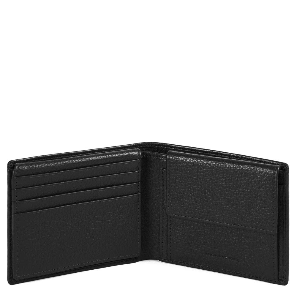 Piquadro Modus Portafoglio da uomo compatto con porta documenti in pelle a due scomparti e schermatura RFID