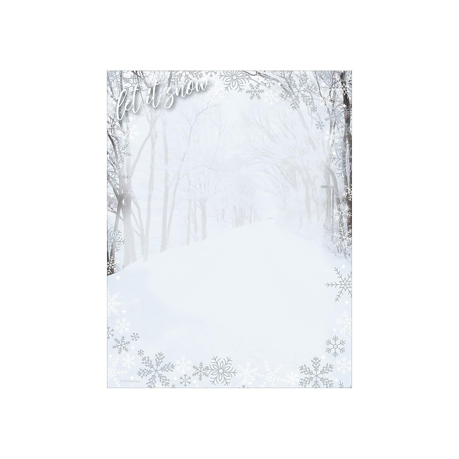 Great Papers! Let It Snow Holiday Letterhead, 8.5" x 11", 80 count (2020121)