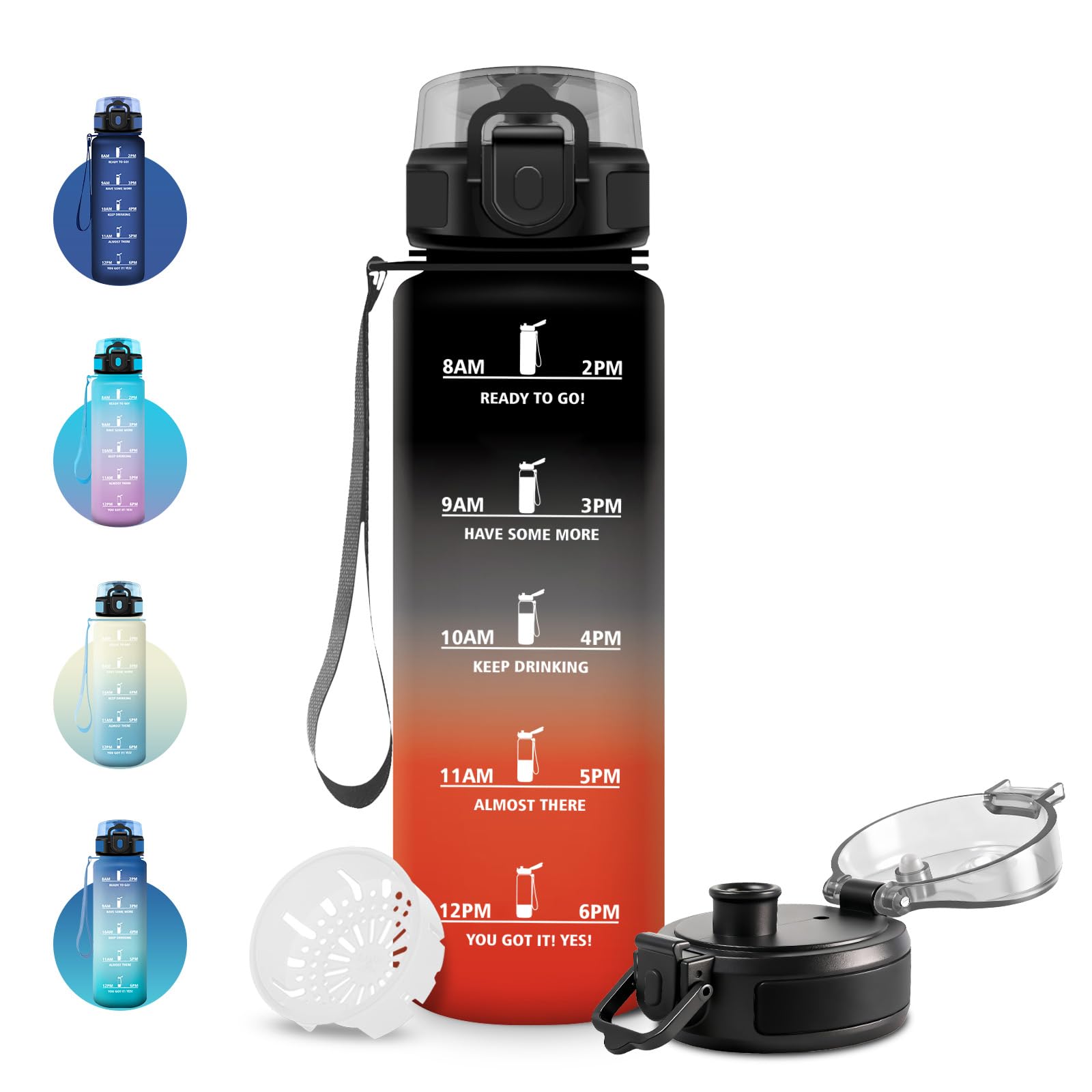 JAPORIA Borraccia Motivazionale 500ml per Sport e Viaggio