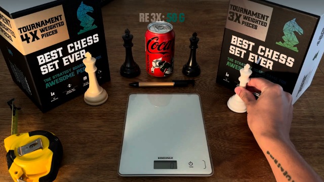 Best Chess Set Ever 3X – échiquier Pro 50 Cm, Pièces Triple Poids, Sacs Velours, Pour Tous Niveaux !