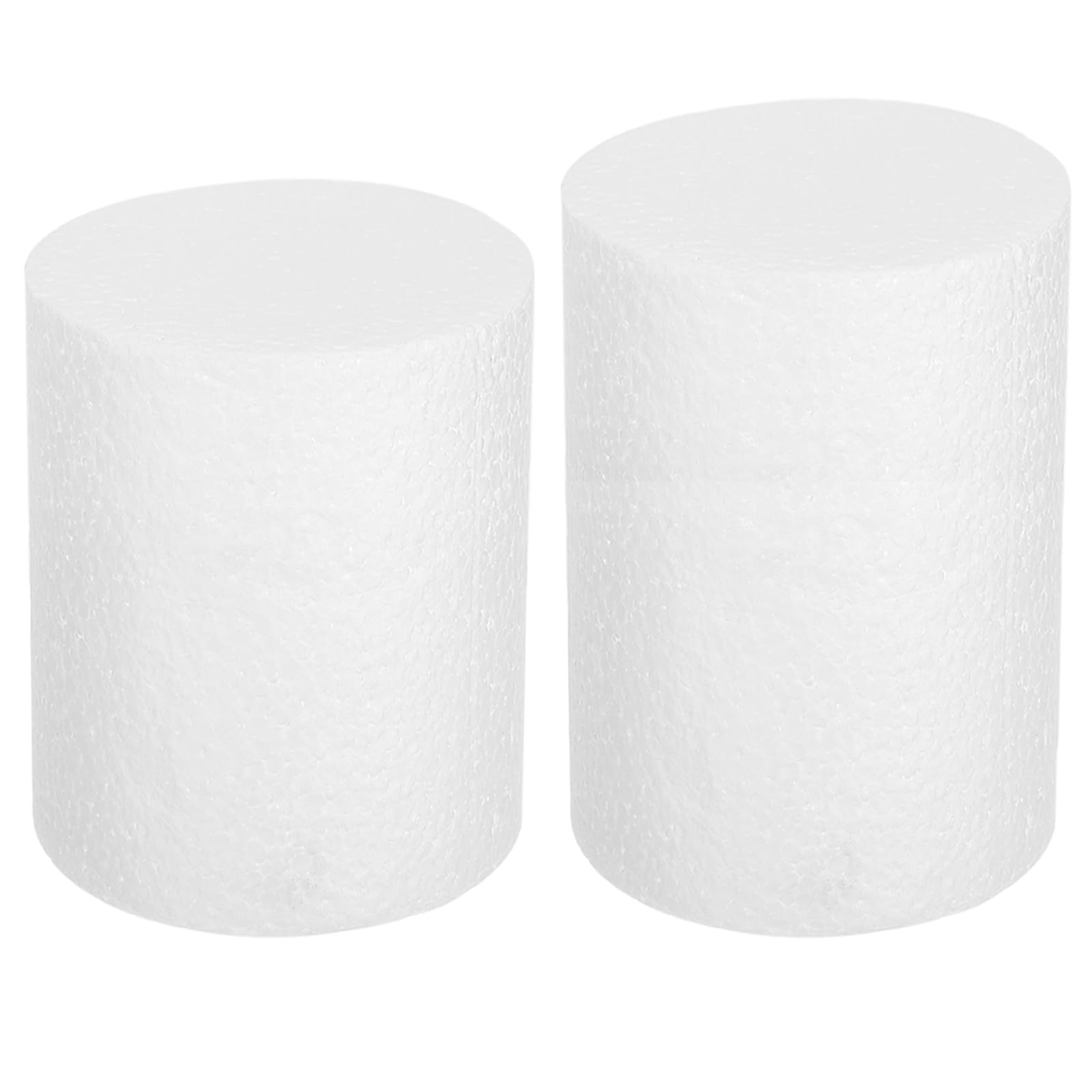 sourcing map Round Foam Cake Dummy, 4"x 4",4"x 5" White Fake Cake Circles Dummies Decorating Display for Wedding Birthday Party Cakes Decoration Crafts and Window Displays， 2Pcs
