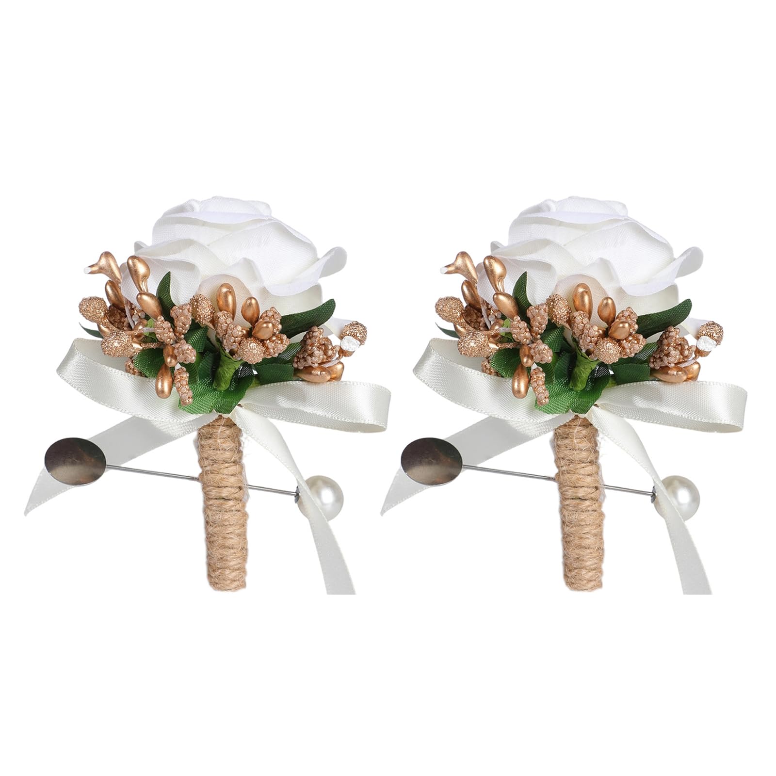 HDOYTXXM Corsage Boutonnieres Artificial Flowers for Bridal Parties and Ceremonies Elegant Boutonniere Decorations