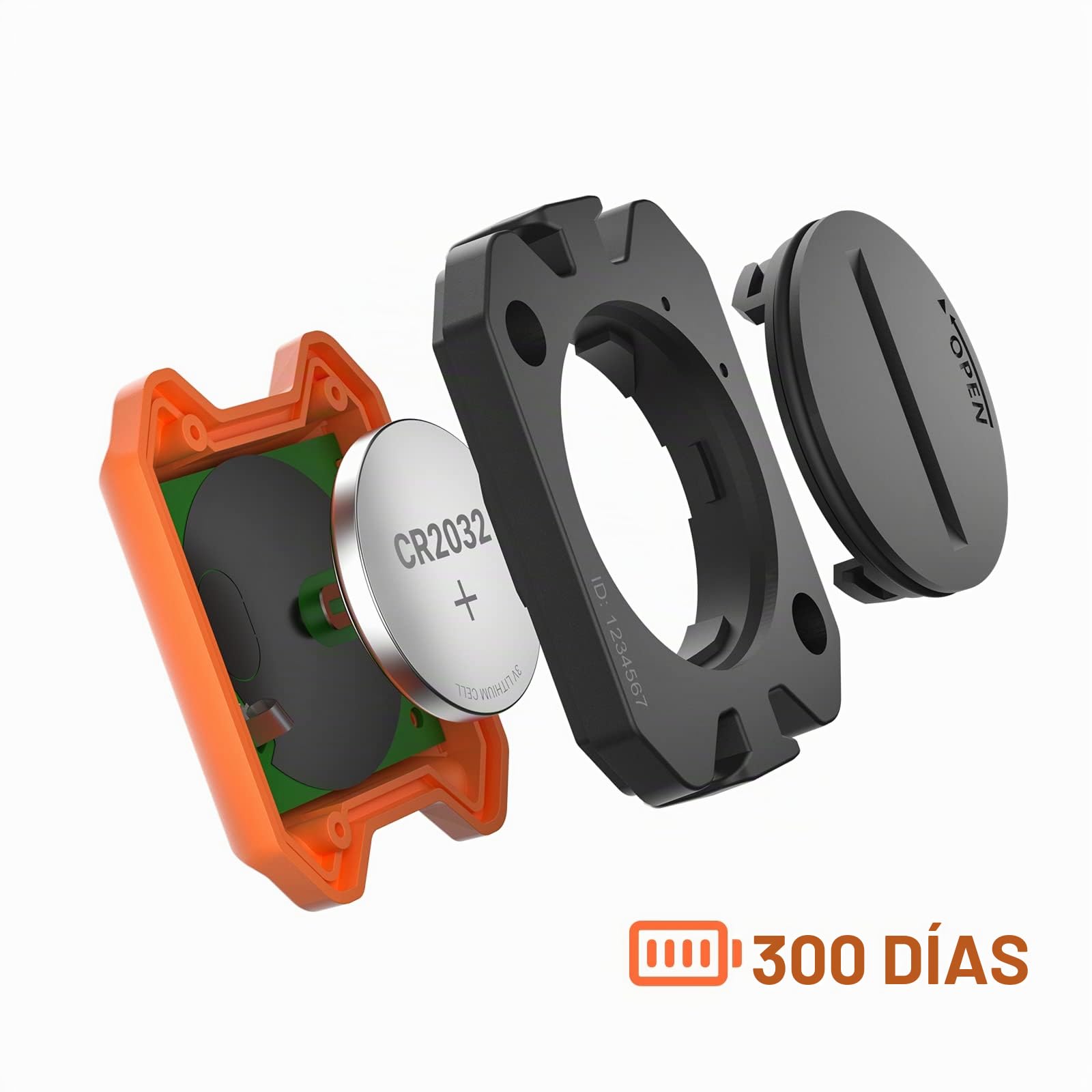 moofit CS8 Sensor de Velocidad/Cadencia para Ciclismo, Sensor de Velocidad | Distancia | Cadencia, Inalámbricos Bluetooth y Ant+ con Tecnología de Baja Energía Resistente al Agua IP67, Naranja