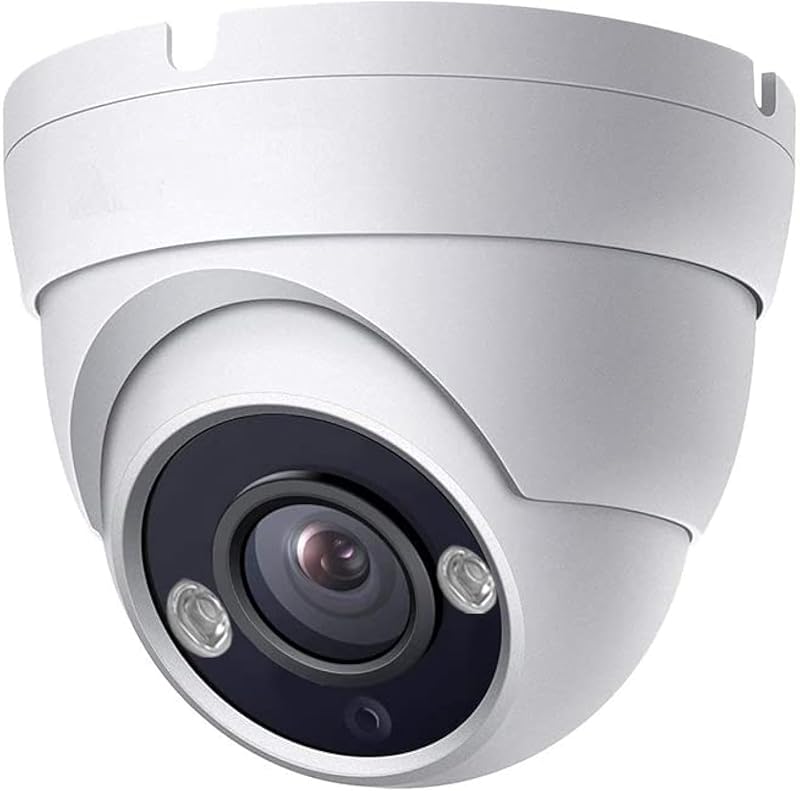Cámara de seguridad de vigilancia CCTV TVI CVI de domo coaxial analógica de 5 MP, ángulo de visión amplio de 2,8 mm y 100°, visión nocturna por infrarrojos de 65 pies, exterior, carcasa totalmente metálica, SOLO compatible con DVR de 5 MP y 8 MP