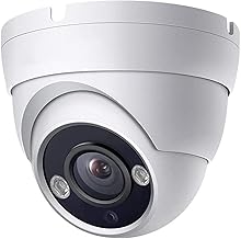 Cámara de seguridad de vigilancia CCTV analógica de 5 MP coaxial TVI CVI, ángulo de visión amplio de 0.110 in 100°, visión nocturna IR de 65 pies, al aire libre, carcasa de metal completo, solo