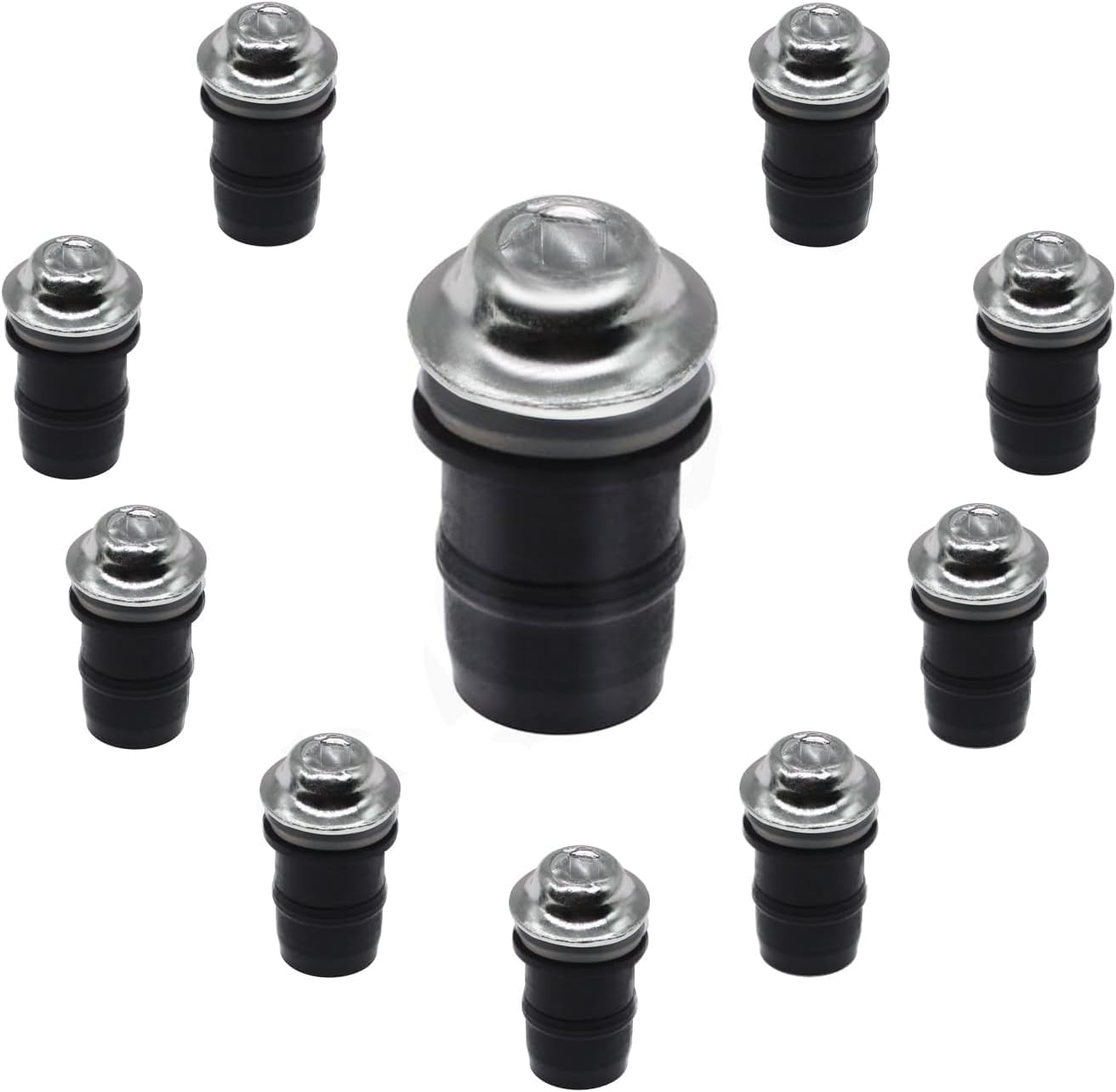 10 PCS M5 Motorcycle Windscreen Bolts Screws Kit,Universal Motorcycle CNC Windshield Windscreen Bolt Screw,Works on OEM or Aftermarket Windshields (Silver)