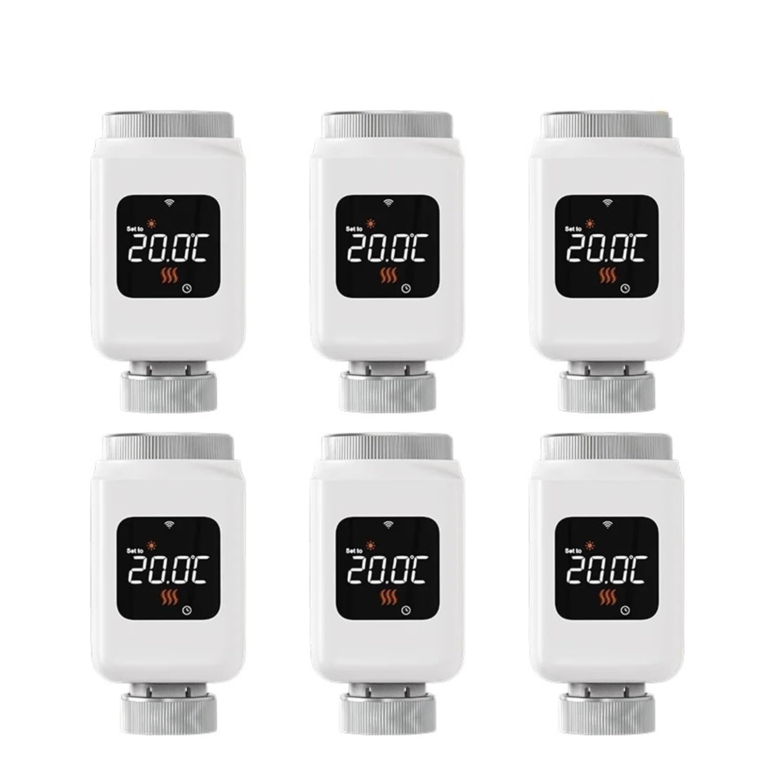 Inteligentny Termostatyczny Zawór Grzejnikowy Tuya TRV Programowalny Pilot Zdalnego Sterowania Z Aplikacją Mobilną(6PCS-Zigbee)