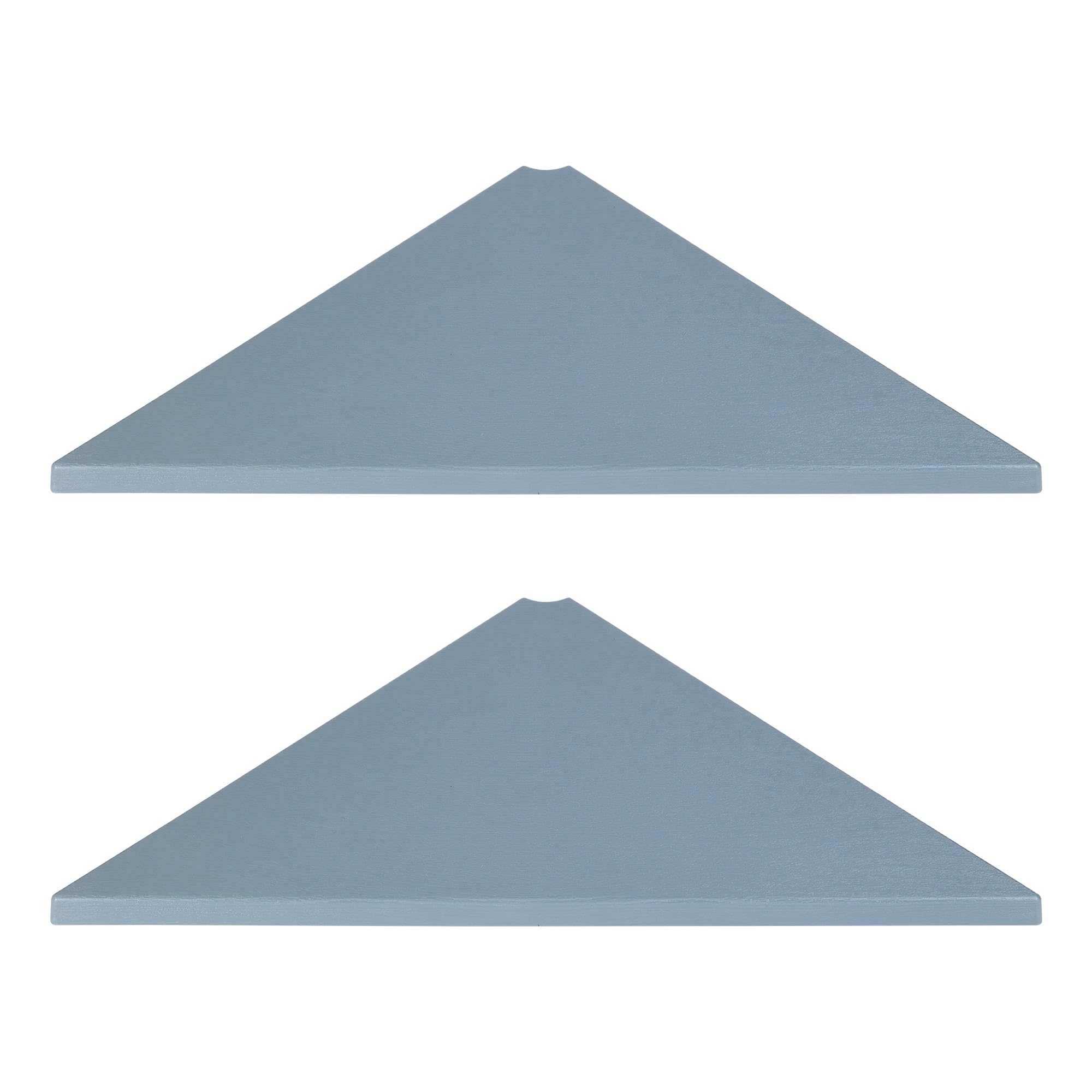 evron Corner Mounting Shelf Set of 2 – Easy to Install Floating Wall Shelves with Wood Grain Finish, Durable and Waterproof ABS Plastic for Kitchen,