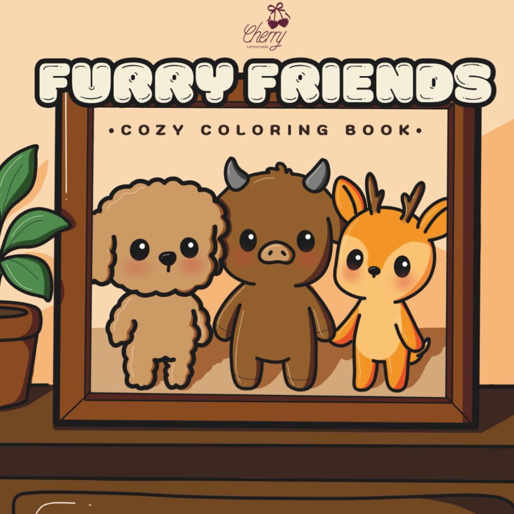 Furry Friends: Cozy coloring book
