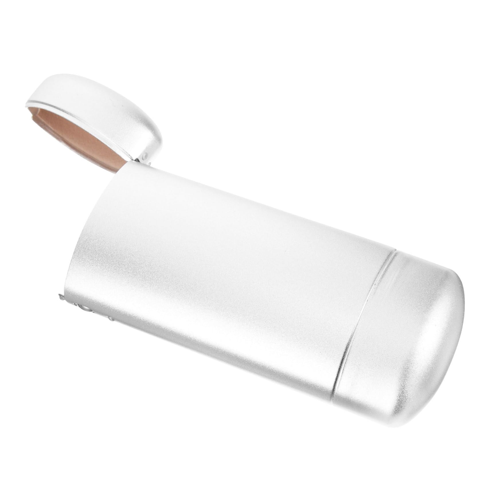 Healvian estuche de aluminio para gafas estuche de anteojos titular de gafas lentes Gafas de sol plegable estuche rígido para gafas de mujer estuche para anteojos aleación de aluminio Plata