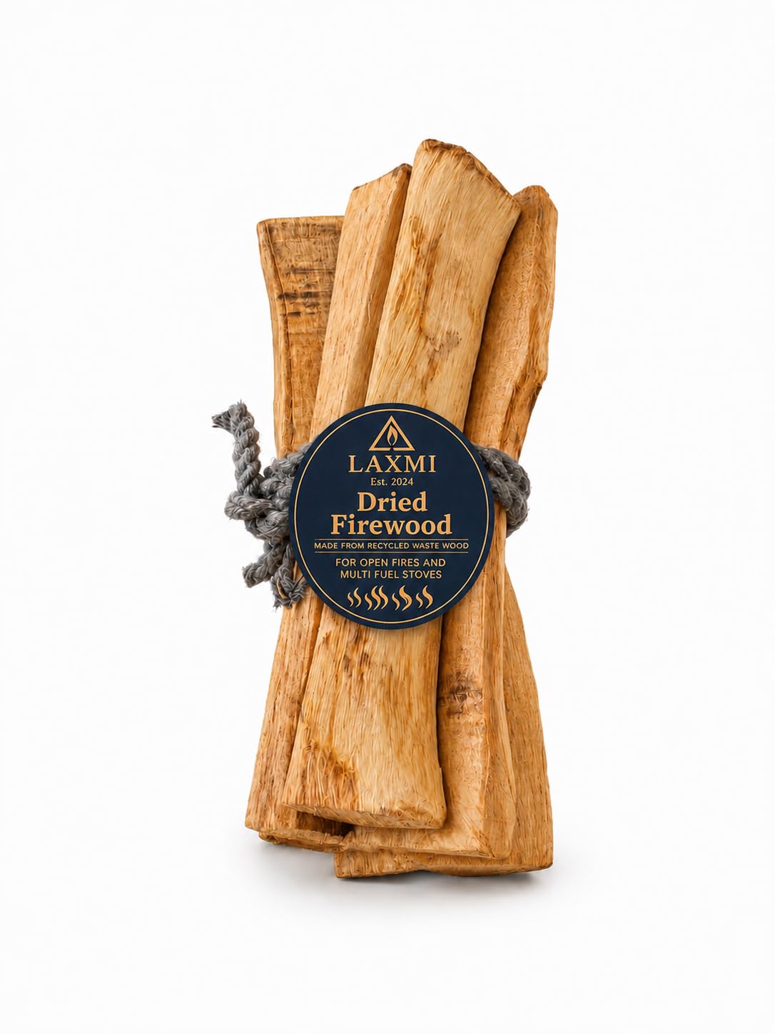 Laxmi Dried Firewood Bundle from Recycled Waste Wood | For Open Fires, Multi Fuel Stoves, Ready to Use, Camping & Cooking, Conveniently Packed-image-9