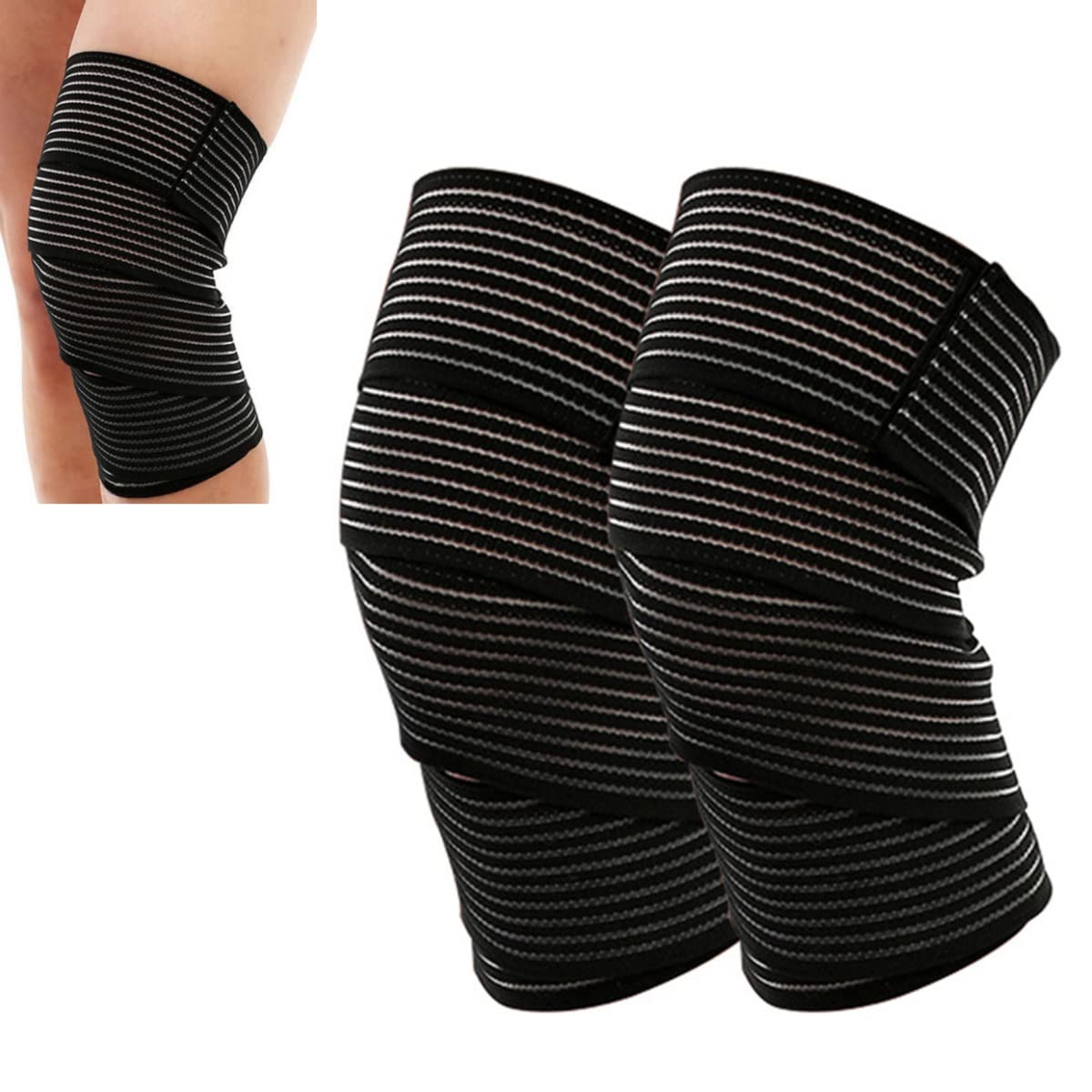 1 Pairs High Elasticity Compression Bandage Thigh Supports Elastic Knee