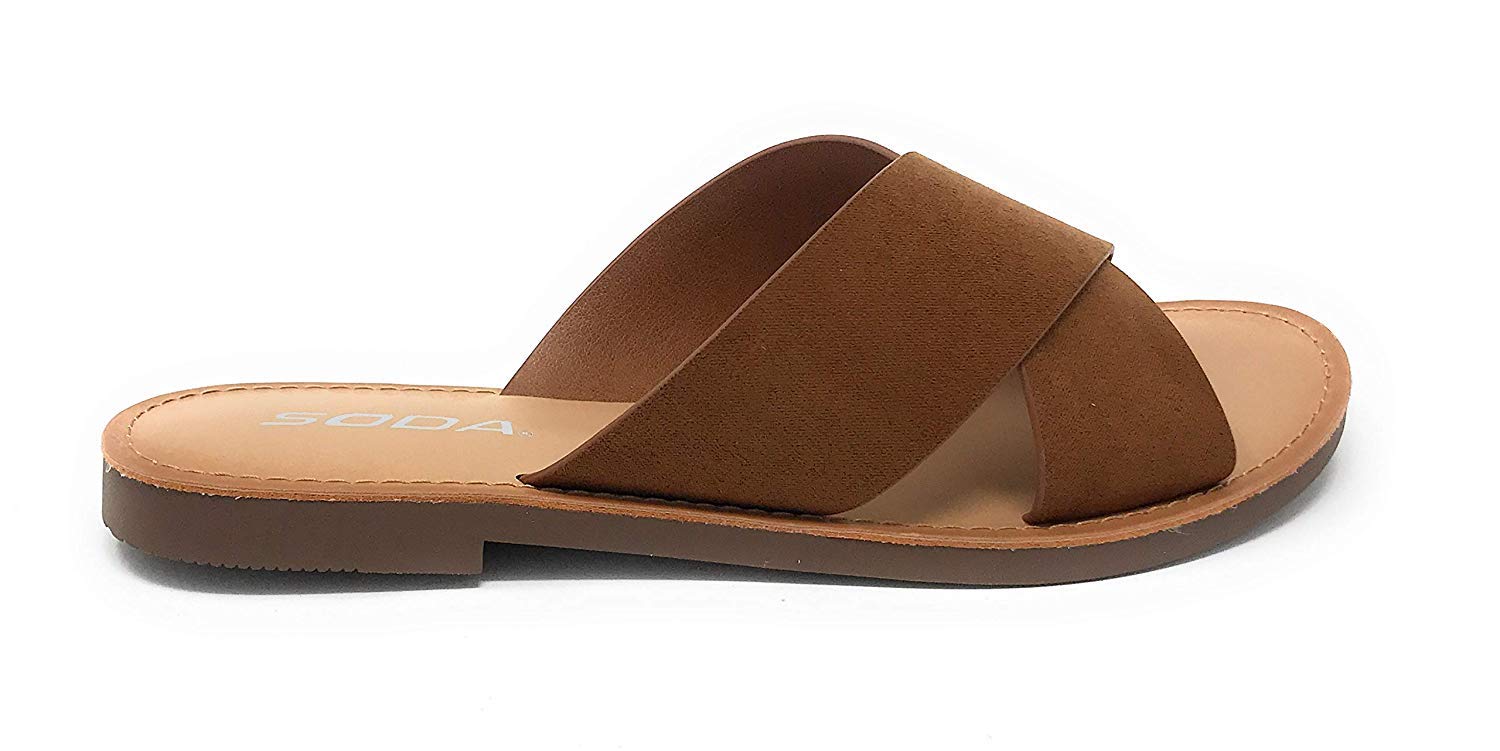 SODA Women's Casual Slip On Sandals