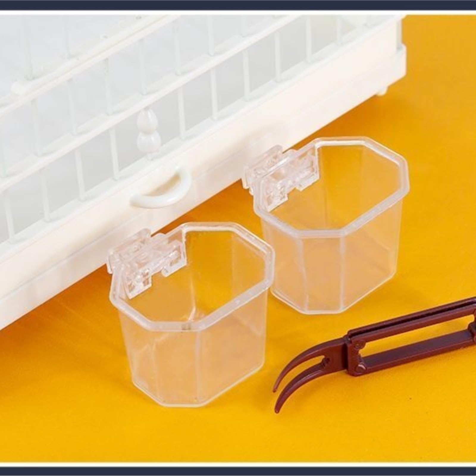 Gabbia per uccelli Gabbia Canarini Gabbia Quadrata In Plastica For Pappagalli Con Cassetto For Calopsitte E Inseparabili Voliera Robusta