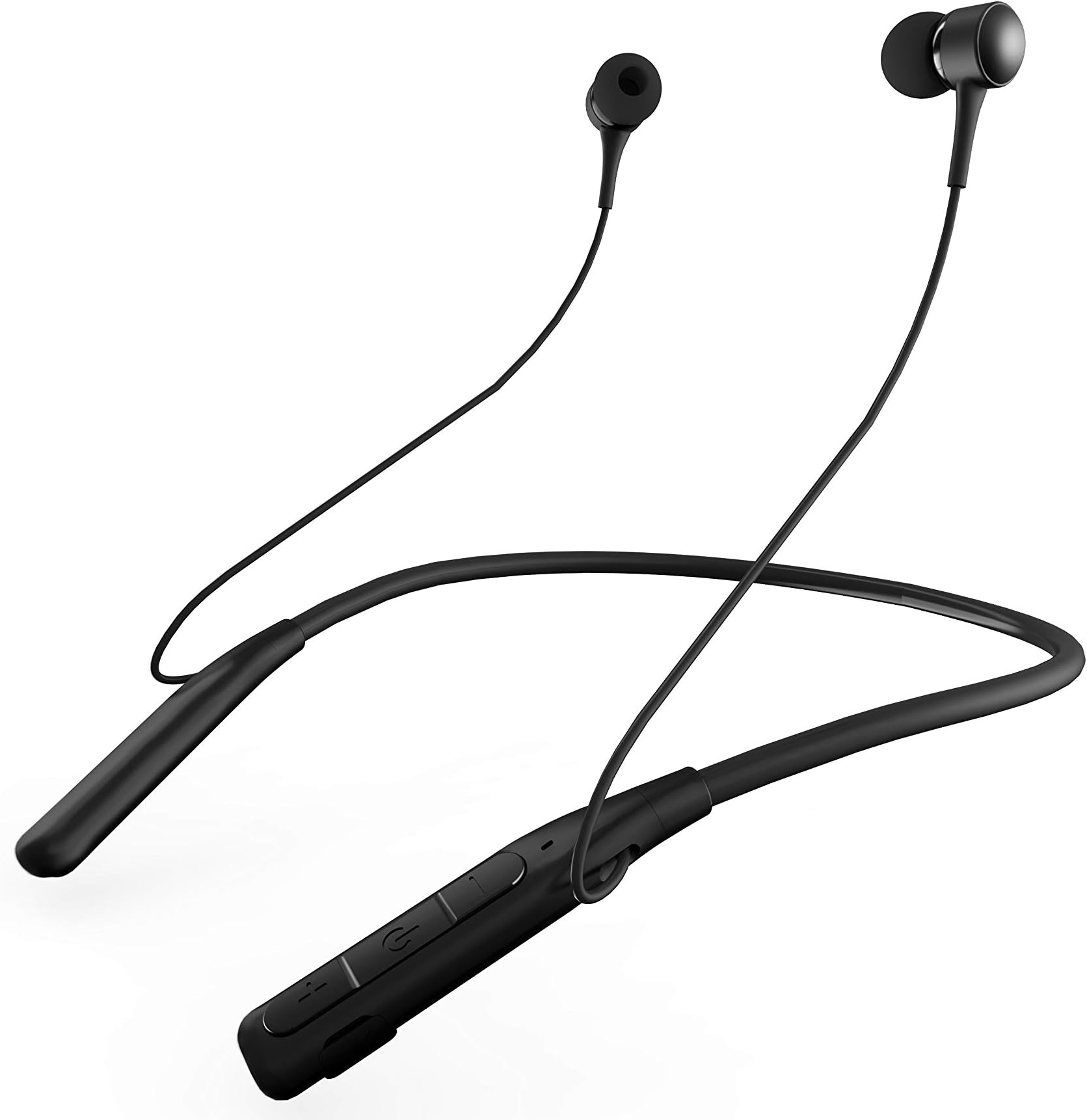 M96 Flex Wireless Bluetooth 5.0 Earphone Neckband Stereo in- Ear Handsfree Bluetooth Headphone Wireless Headset with Mic for All Smartphones(Black)