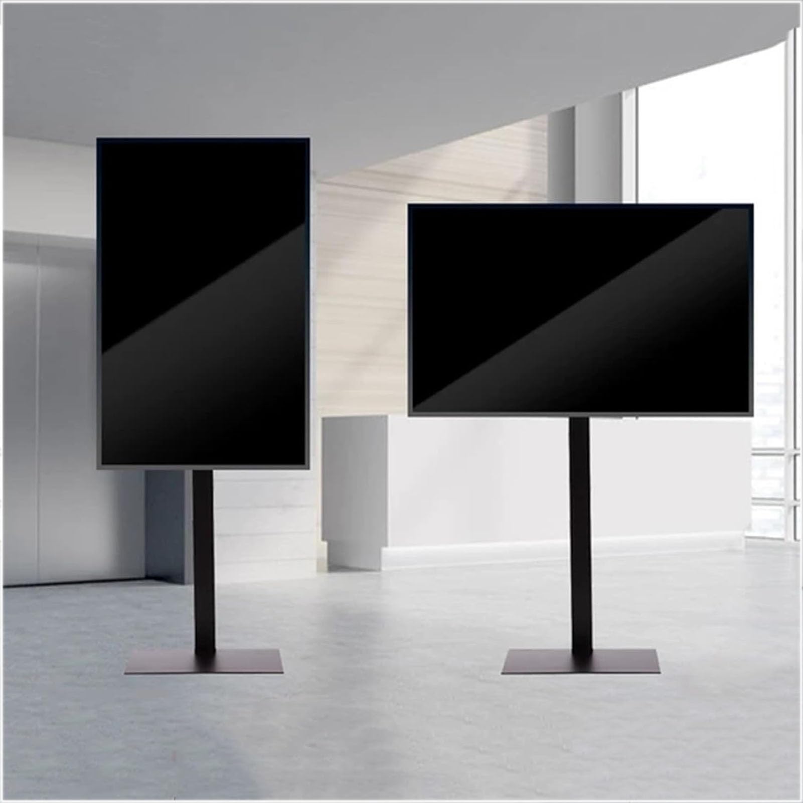 OLSKFUH Universal Floor Tv Stand For 32-70 Inch Lcd Tvs Swivel And Height Adjustable Tv Mounting Stand 0-90° Horizontal And Vertical Screen Rotation Holds 65Kgs Max 600X400Mm,