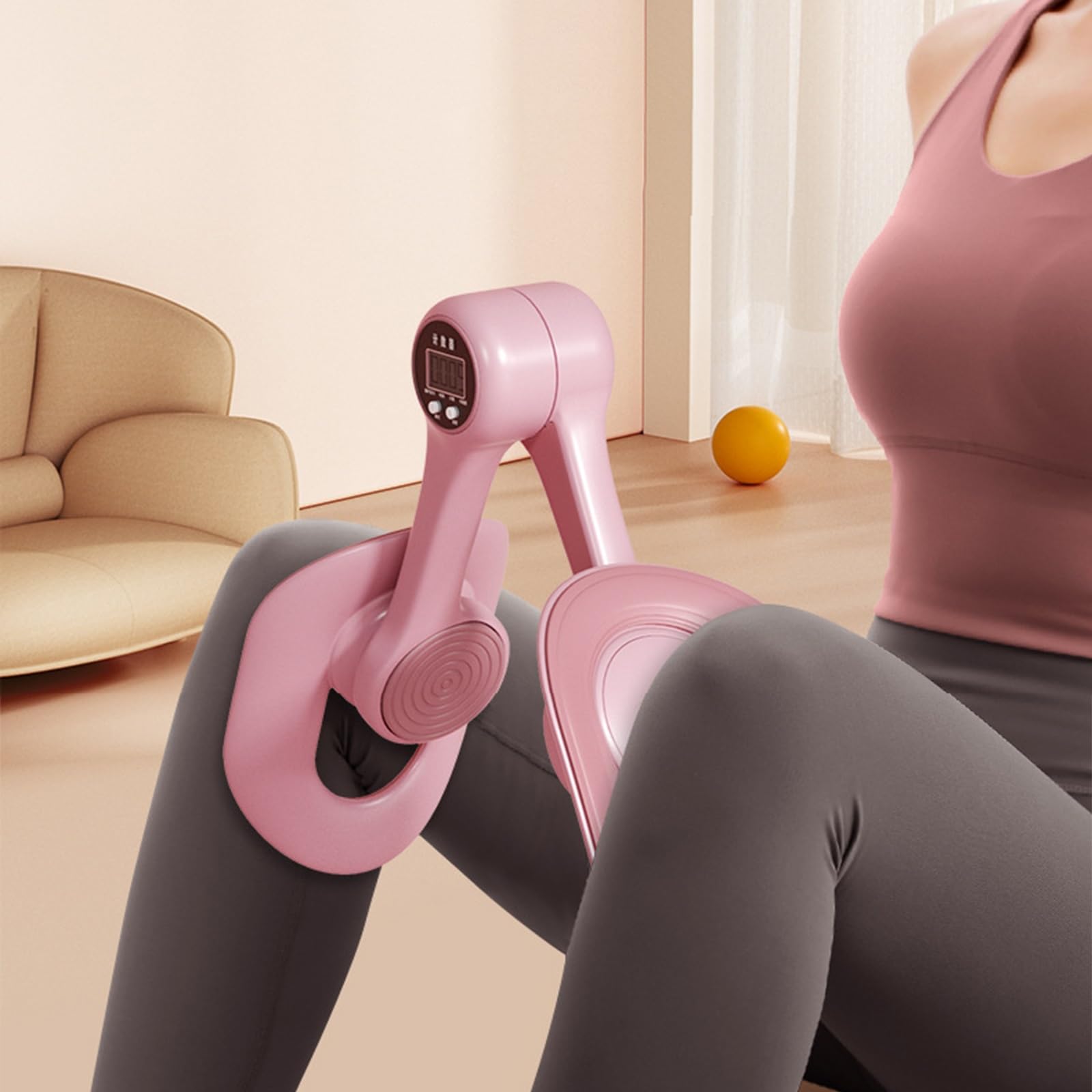 Allenatore per cosce per pavimento pelvico e glutei, attrezzatura interna della coscia con contatore integrato, strumento efficace per allenamento a casa
