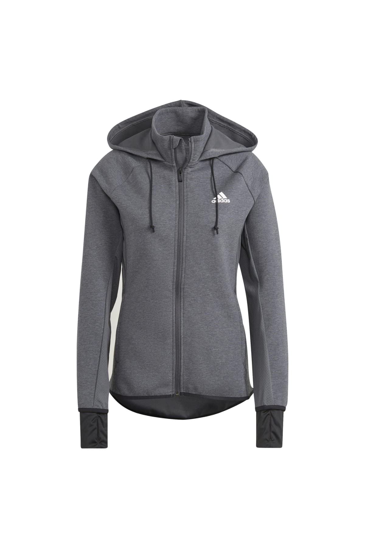 adidas W MT Fz Hd Women's Hoodie, womens, Sweatshirt, GL3964, Brgros/White, XXS