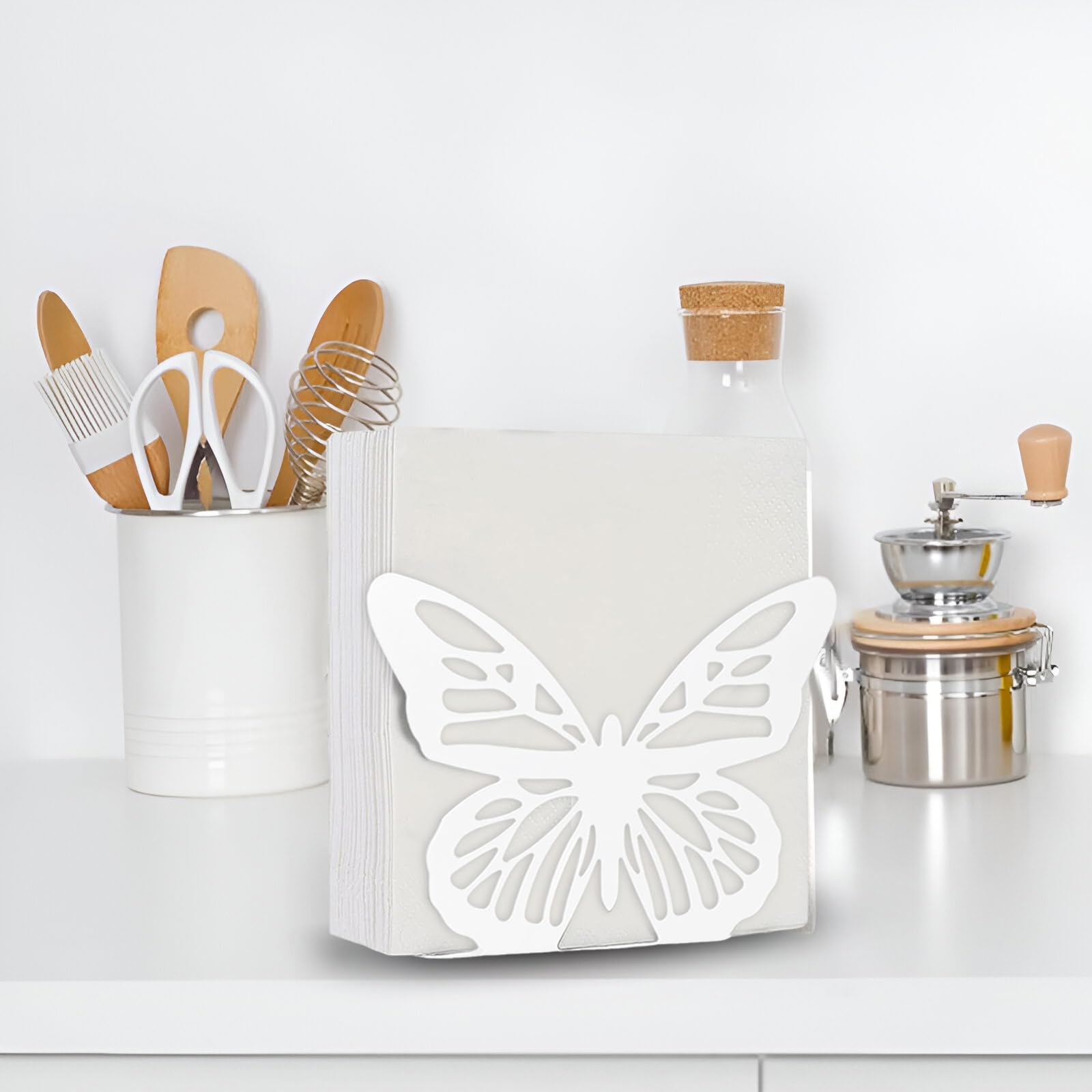 Portatovaglioli A Forma Di Farfalla In Metallo - 2 Pezzi, Per Tavola, Cucina, Ristorante E Feste - Foto 5