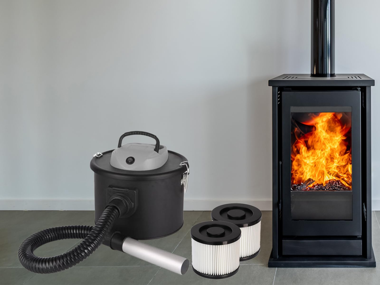 Setpoint Aspirador de cenizas con función de succión y soplado, incluye 2 filtros HEPA - 10 L de volumen, 800 W