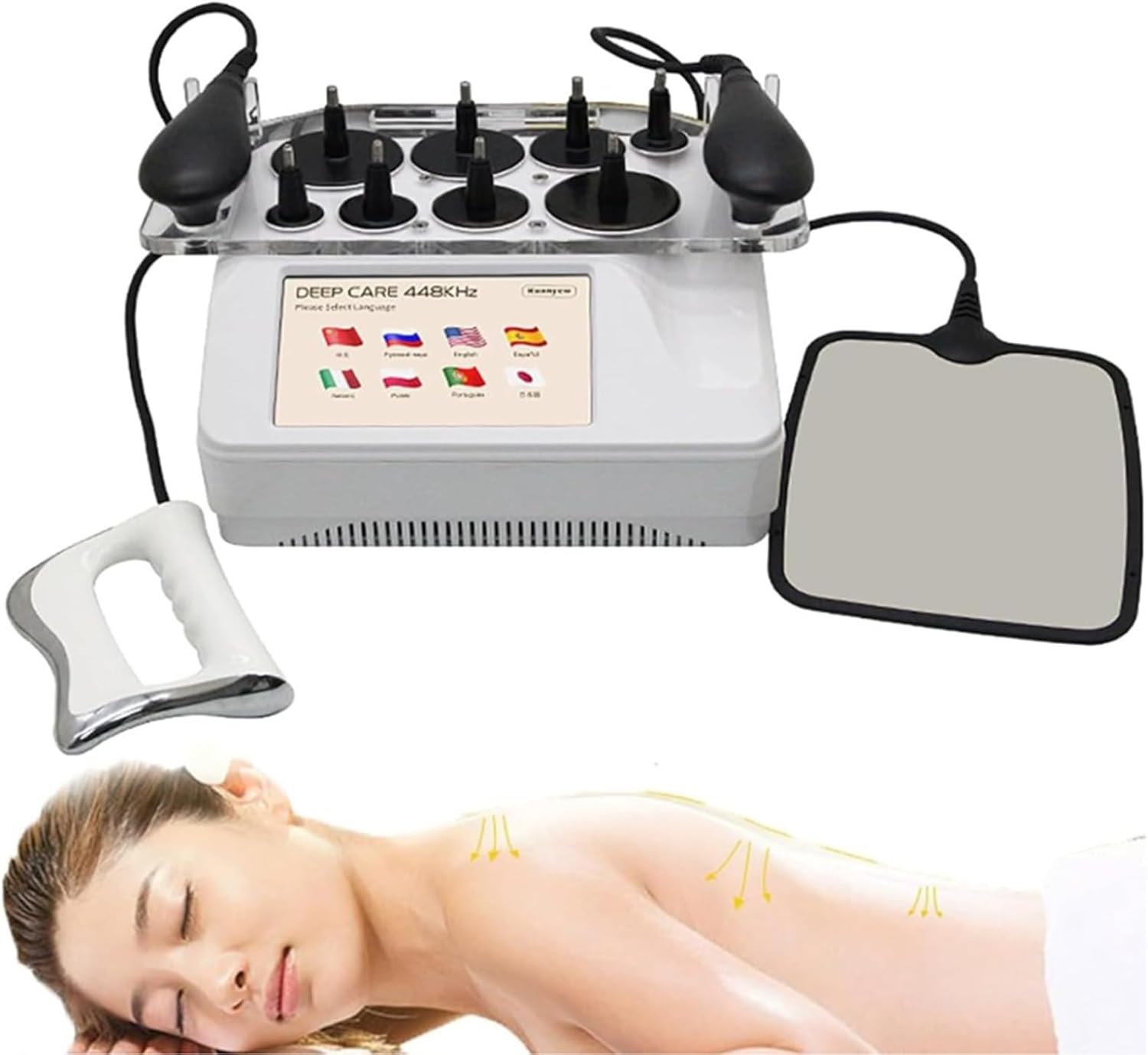 LIBRACTA Equipo De SPA De Fisioterapia De Tecarterapia, Reafirmante De La Piel, Alivio del Dolor, Cuidado Profundo, Máquina para Adelgazar Y Adelgazar, Reafirmante + Moldeador + Cuidado De La Salud