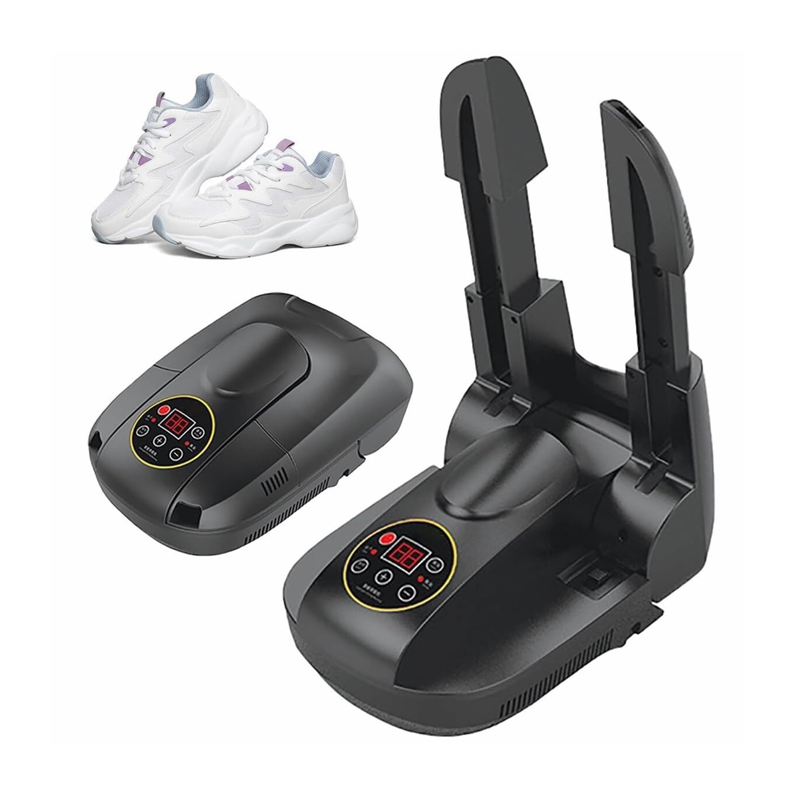 Eoweiot Portable Electric Shoe Dryer with Heat Blower, Intelligent Temperature Control & Timer, 360 Quick Drying for Hiking, Cleats (A)