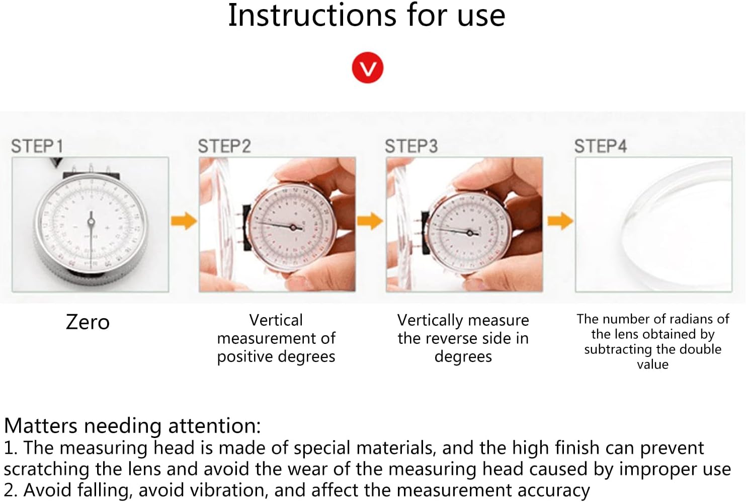 Professional Ophthalmic Lens Clock Base Optician Lens Curvature Measure Gauge Suitable For Eyeglasses Stores Test Table