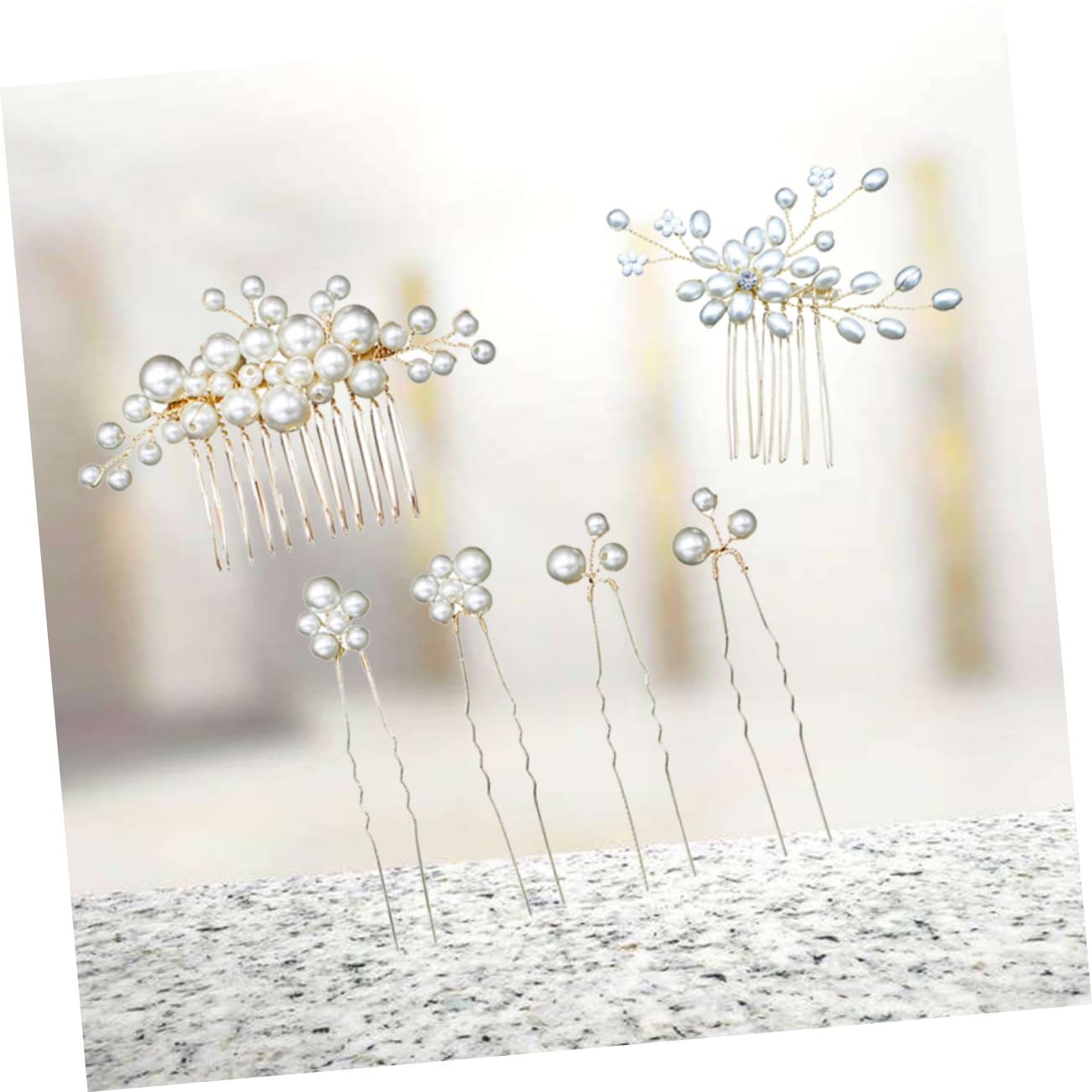 Beaupretty Ensemble De 6 Peignes Et Épingles À Cheveux Pour Mariée Accessoires De Coiffure Uniques Pour Fête De Mariage