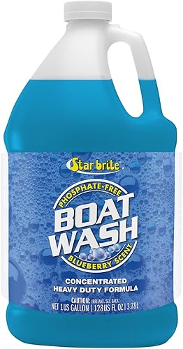 STAR BRITE Jabón concentrado para barcos  Fórmula resistente que no deja rayas para cascos brillantes, cubiertas, cromo y accesorios, aroma fresco