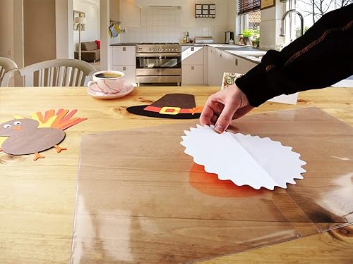 Miniatura 6 de ScrapSMART PLC4 - Fundas para manteles individuales, paquete de 4, 13  x 20 pulgadas, plástico transparente duradero