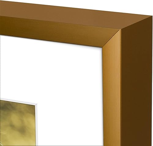 Miniatura 8 de Frametory, Portarretratos de aluminio bronce de 9 x 12 pulgadas, juego de 1, ideal para mostrar fotos de 6 x 8 pulgadas con paspartú o de 9 x 12