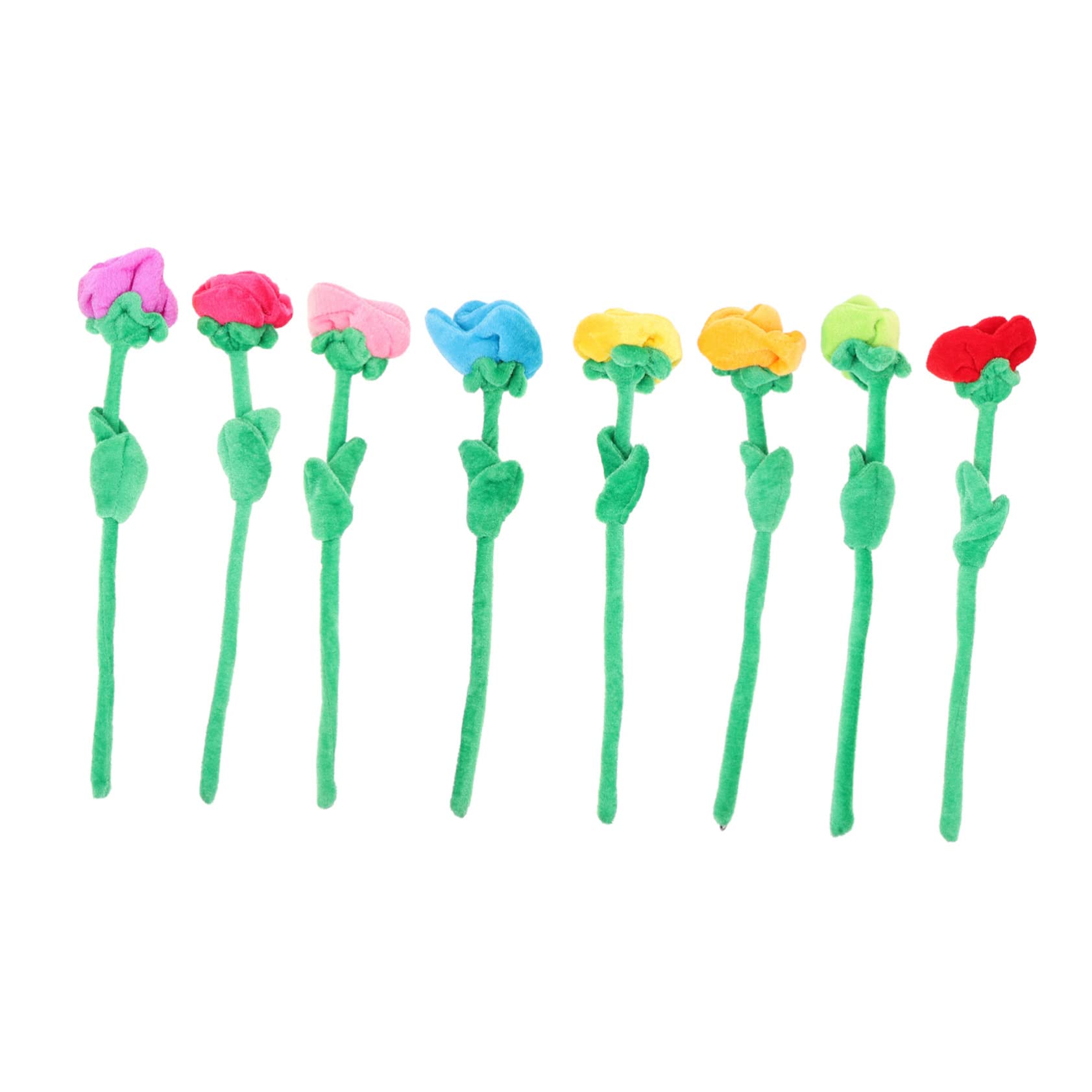 Toyvian 8pcs Plush Rose Bulk Roses Baby Outdoor Toys Car Decor Artificial Rose Graduation 2022 Plush Home Bouquet Adornment Wedding Decor Rose Toy Miss Felt Sofa