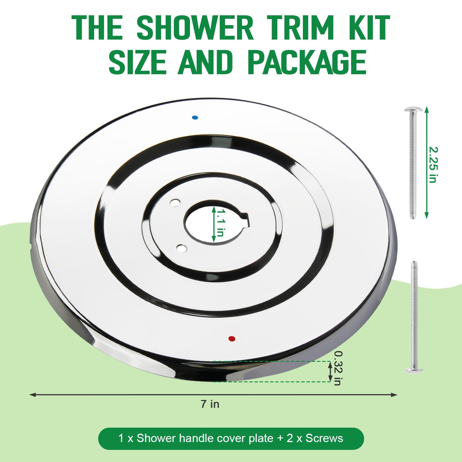 Shower Faucet Cover Plate – Escutcheon Replacement For Moen 16090 Chateau Collection, Chrome, One-Handle Tub/Shower