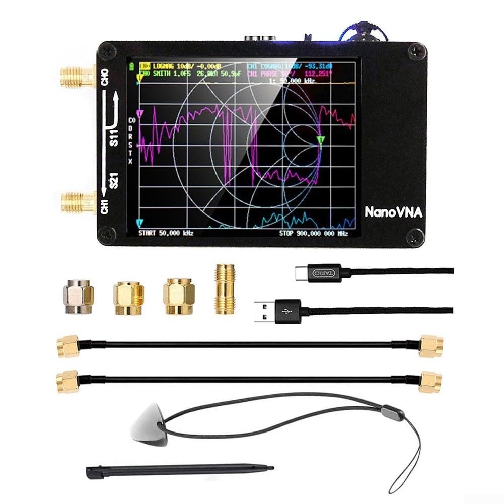 Vector Network Analyzer NanoVNA-PCB 1,5 GHz HF VHF UHF Antennenanalysator mit SD-Kartensteckplatz für Ham Radio Antennen-Tests