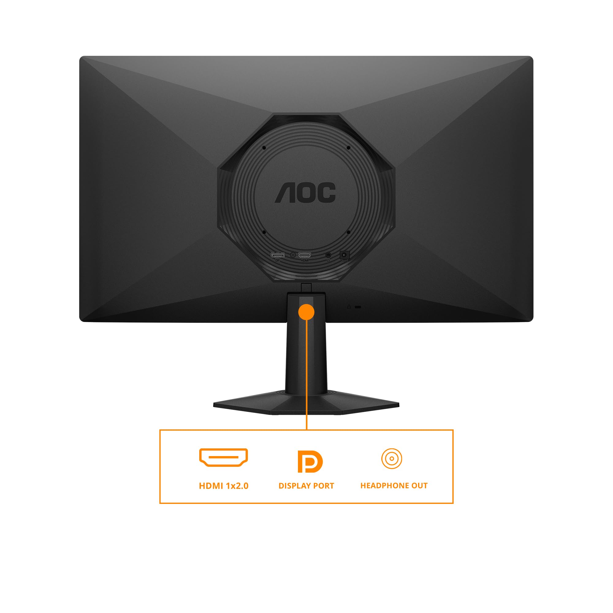 AOC Moniteur 24G50F 24 Pouce 180Hz (OC, Native 144Hz) IPS Dalle, 4ms GtG, HDR10, G-Sync Comptible, (1920x1080 HDMI 1x 2.0 DP 1x 1.4) Noir