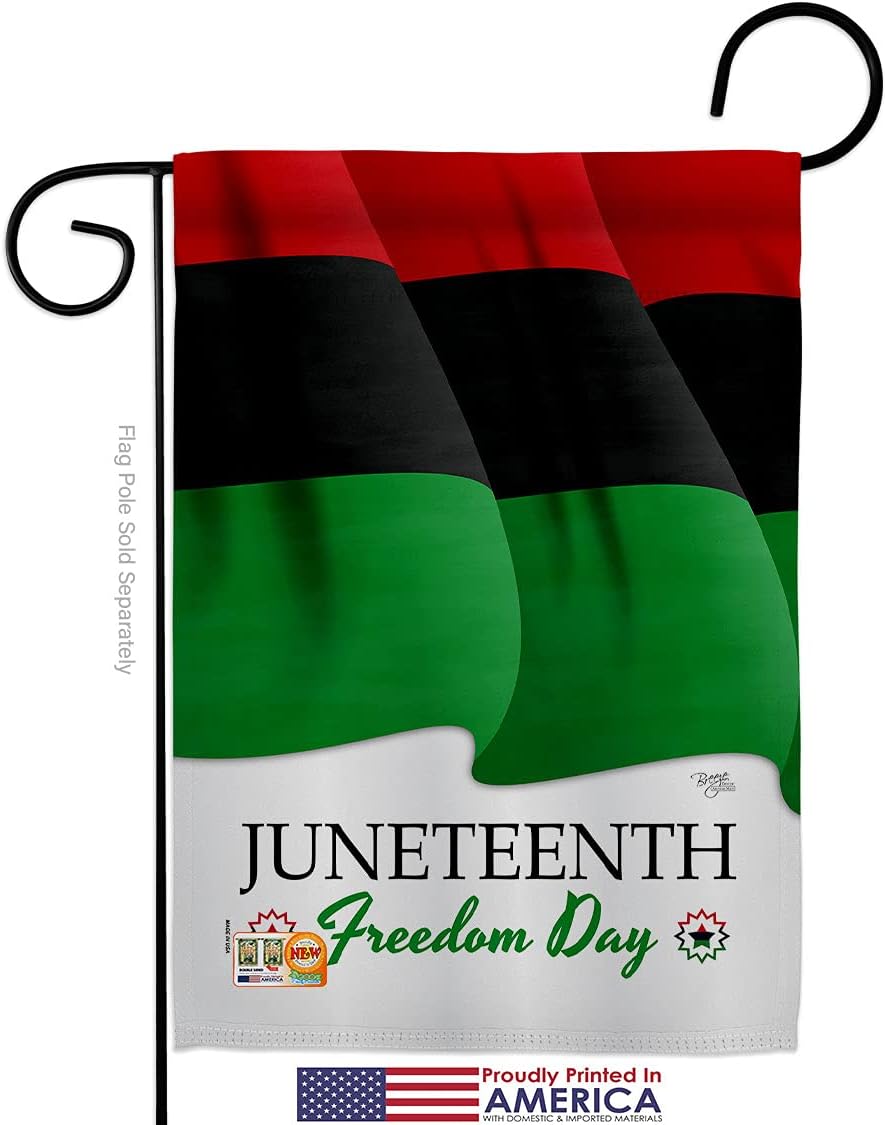 Juneteenth Freedom Day Garden House Flags Set Black History Jubilee Days African Americans Independence Small Decorative Gift Yard Banner Made In USA 28 X 40