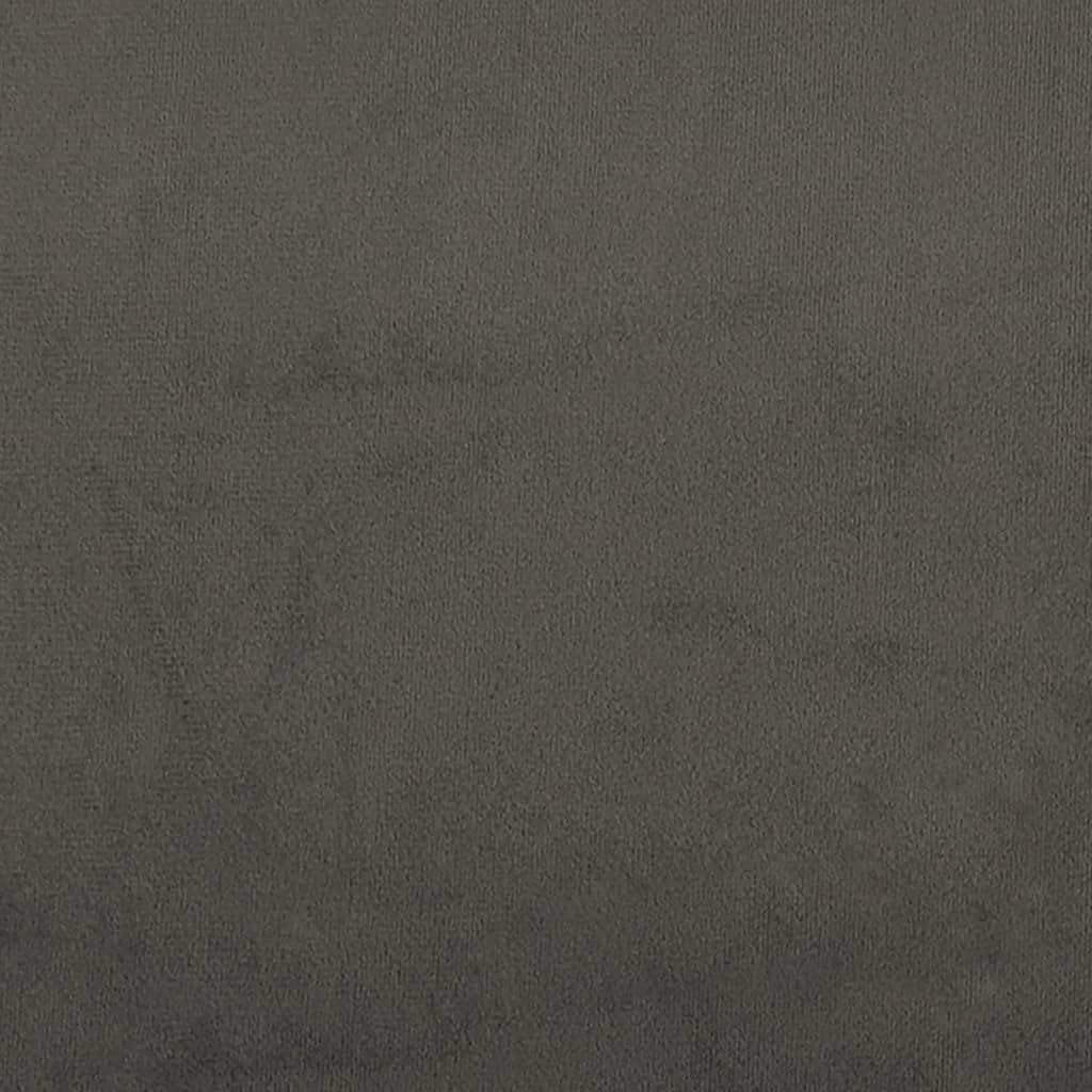Full Velvet Bed Frame Dark Grey Polyester Fabric with Plywood and Engineered Wood, Modern Platform Foundation for Bedroom, Durable Sturdy No-Box-Spring-Needed Mattress Support