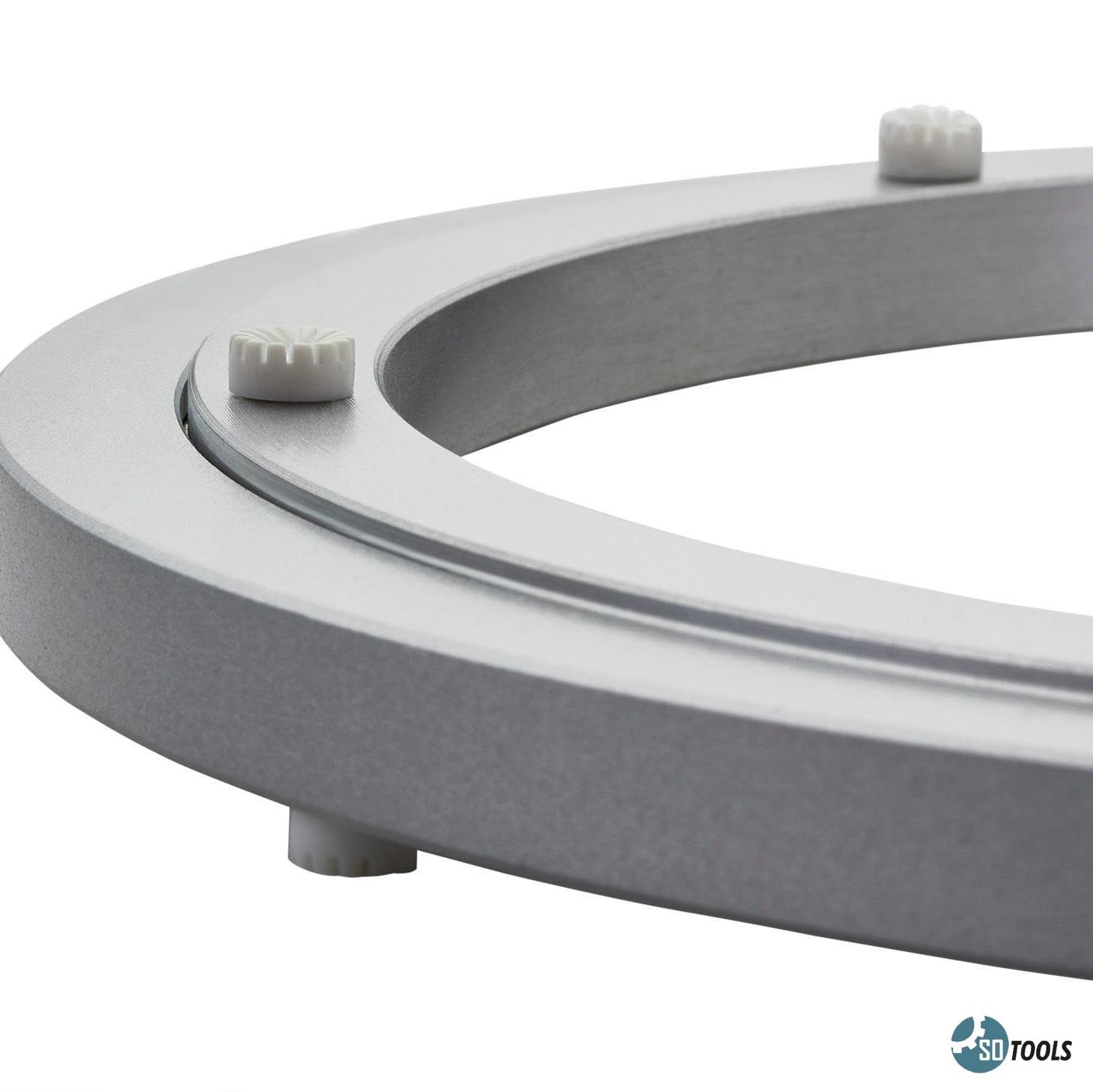 SOTOOLS Drehkranz Drehring Kugelgelagert Präzises Silber Aluminium Ø 391 mm bis 100 kg Traglast 360° Rotation Robust Rostfrei Axial Radial Drehlager für Drehtische Displays Möbel Maschinenbau