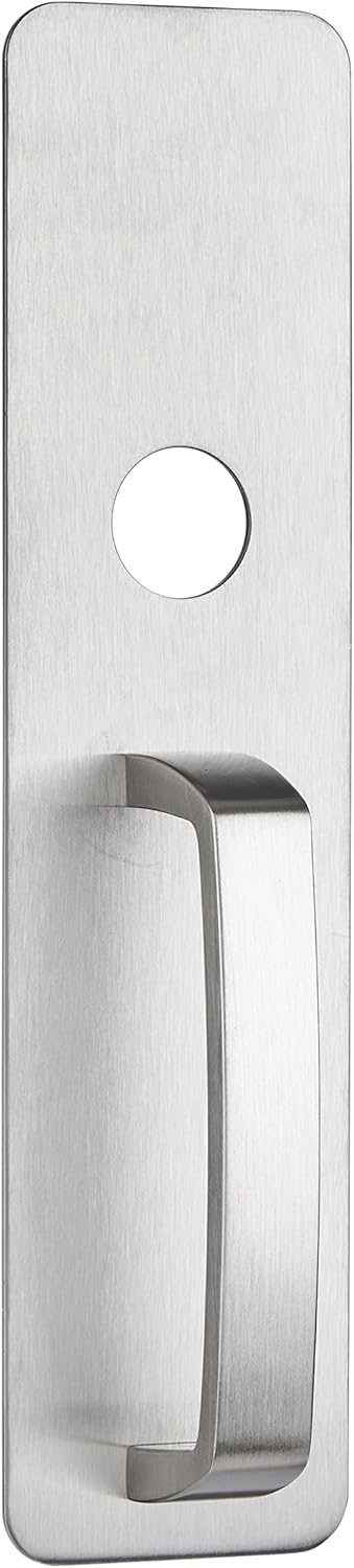 BRINKS Commercial - Commercial Door Pull Plate with Cylinder Hole, Satin Chrome Finish - Meets ANSI Grade 1 Standards, is UL Listed, and is ADA Compliant