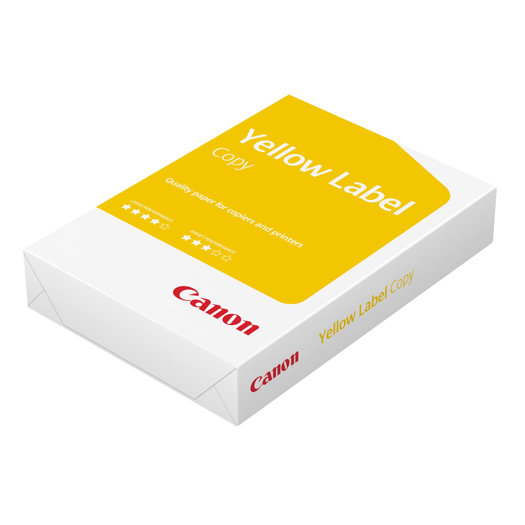 Canon Yellow Label - Everyday Multipurpose A4 Printer Paper 80gsm, 1 Ream (500 Sheets) for Home and Office use