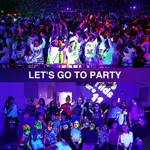 Image of Onforu 150W LED Black Light, Blacklight for Glow Party with Plug, 2 Pack | IP66 Waterproof Black Flood Light for Dance Party, Glow in The Dark, Halloween, Body Paint, Fluorescent Poster, Neon Glow