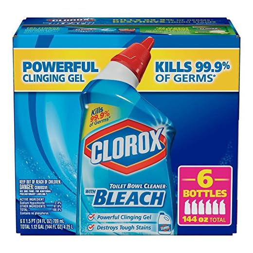 Clorox Toilet Bowl Cleaner with Bleach, 6 Count