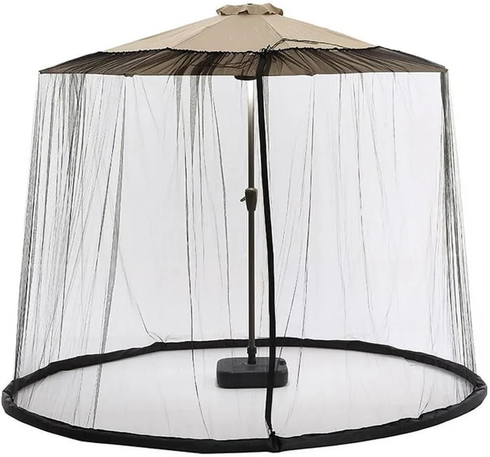 Amazing for less 2-Pack of 9ft Patio Umbrella Bug Screen w/Zipper Door and Polyester Netting