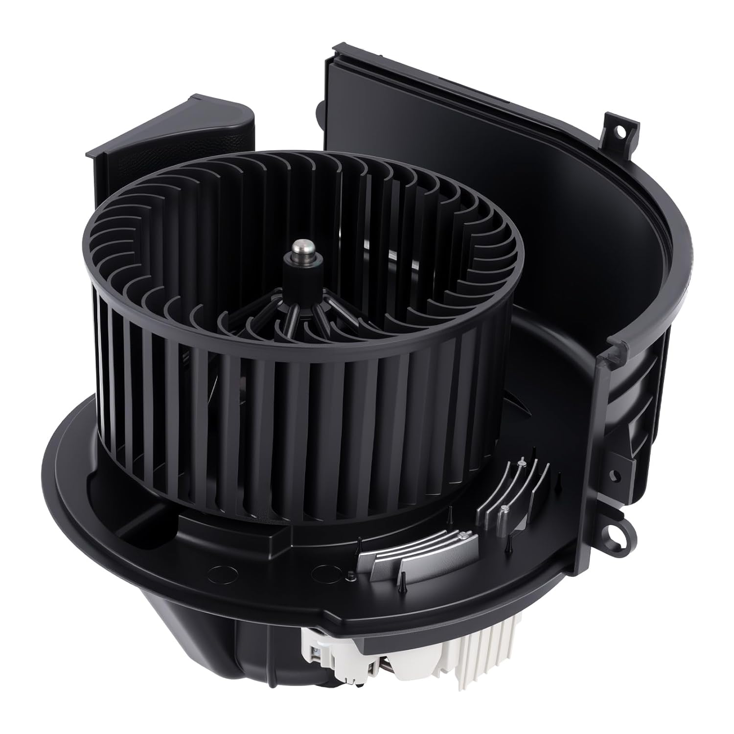 Front HVAC Heater Blower Motor Assembly with Resistor Compatible with BMW X5 2007–2014 X6 2008–2014 Left Hand Drive, Replaces 64116971108 64119229658